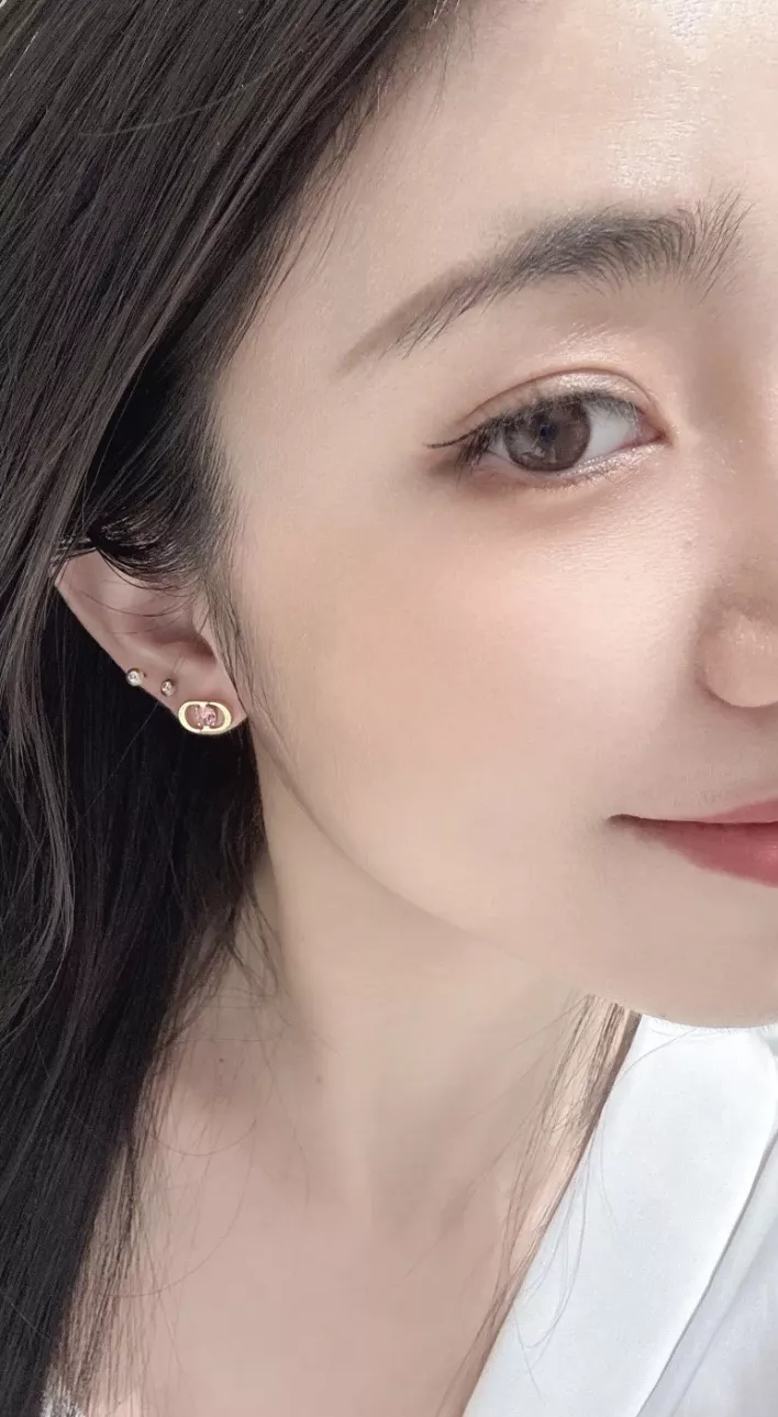 디올 CD 로고 핑크 스톤 이어링 상세 이미지 10