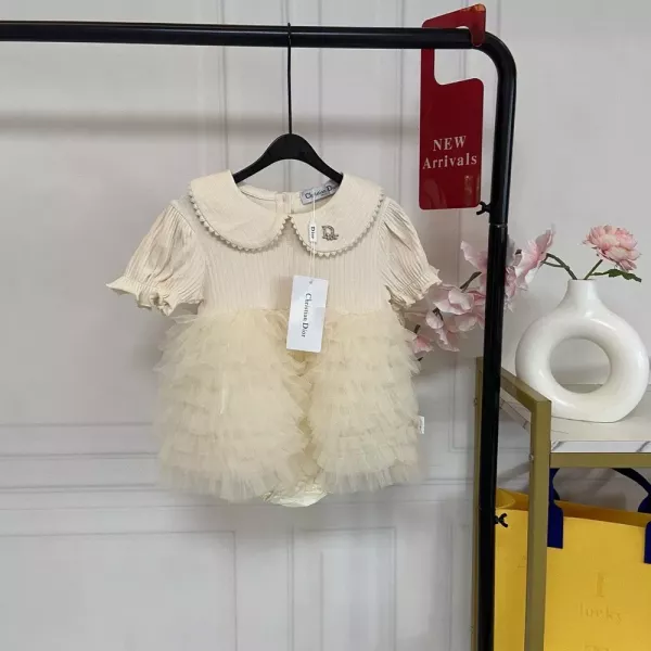 디올 프릴 카라 튤 바디수트