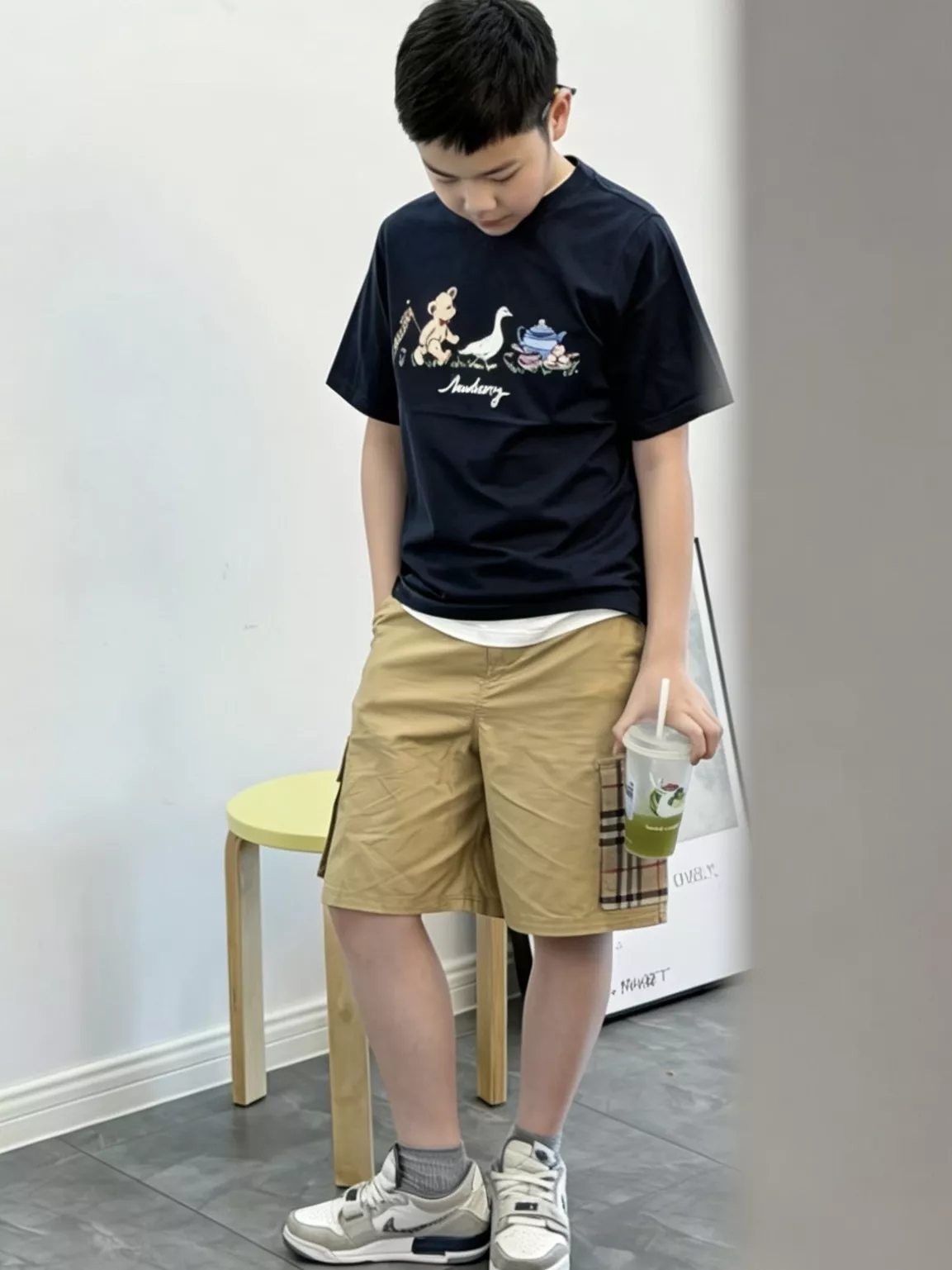 버버리 테디베어 피크닉 프린트 코튼 반소매 티셔츠 상세 이미지 22