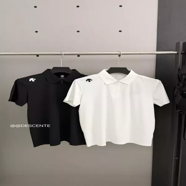 데상트 기능성 반소매 카라 티셔츠