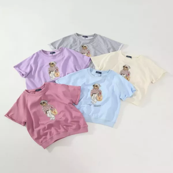 랄프로렌 곰 프린트 반소매 티셔츠