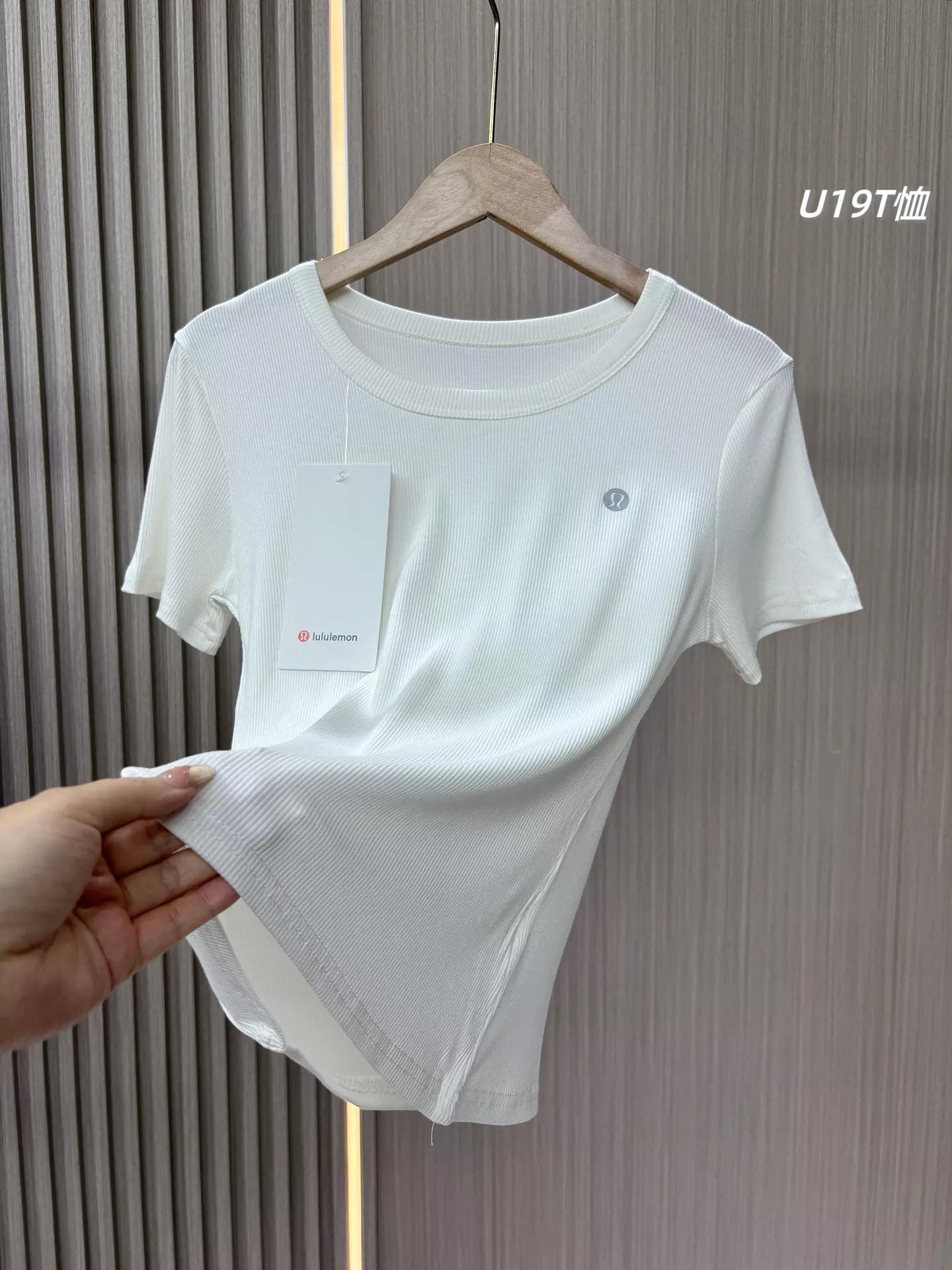 룰루레몬 U넥 골지 반소매 티셔츠 세트 상세 이미지 3