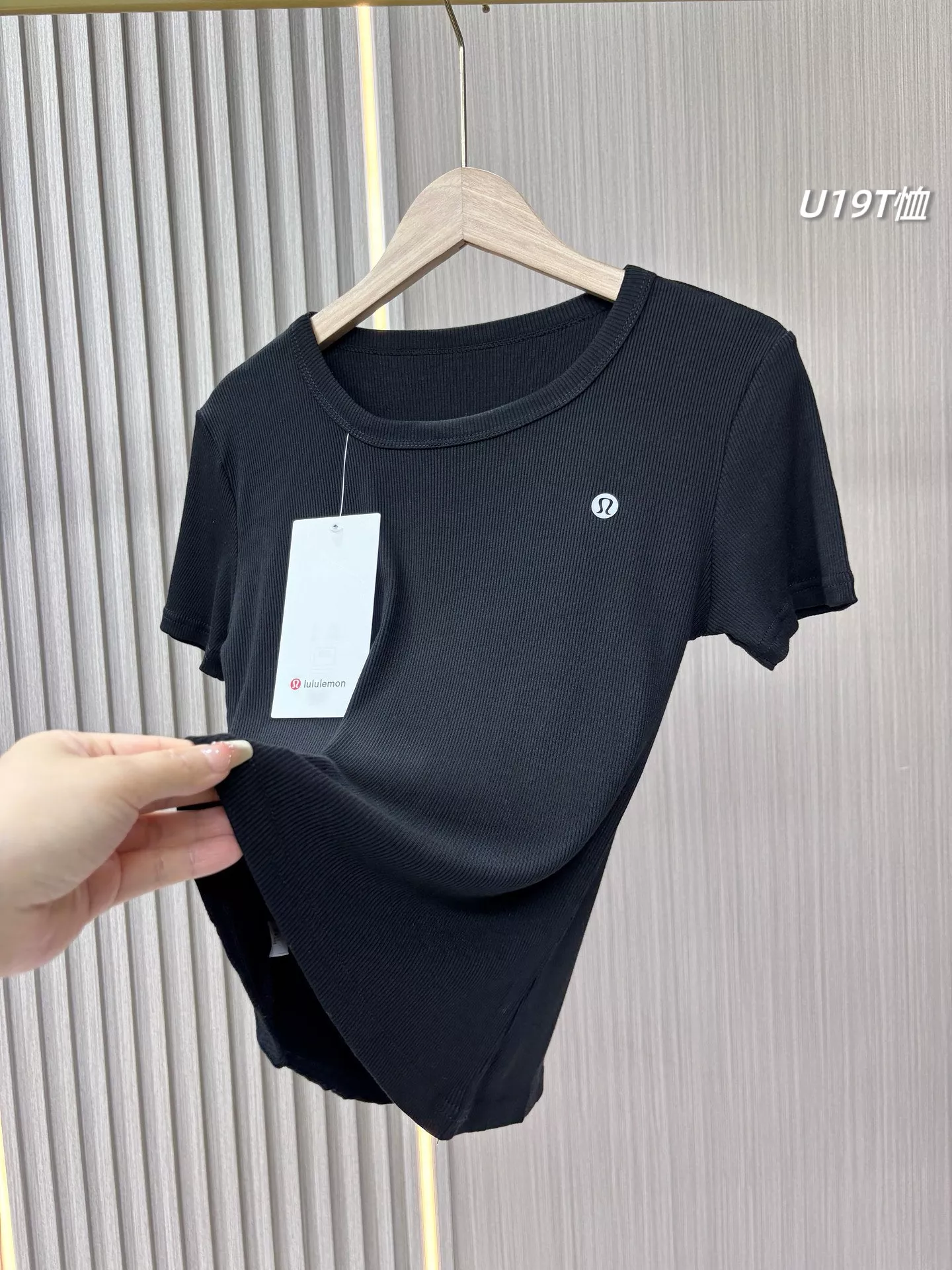 룰루레몬 U넥 골지 반소매 티셔츠 세트 상세 이미지 4