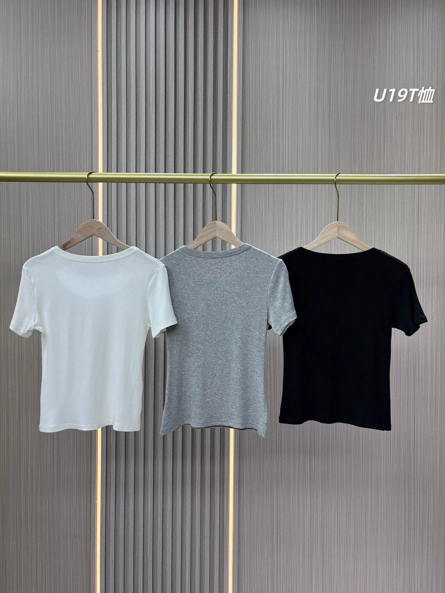 룰루레몬 U넥 골지 반소매 티셔츠 세트 상세 이미지 5