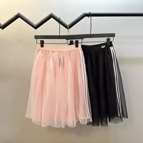 아디다스 여성용 메쉬 플레어 롱 스커트