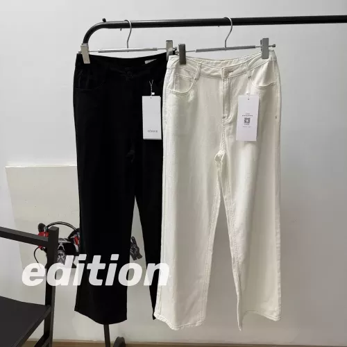 에디션 여성 린넨 혼방 일자 팬츠