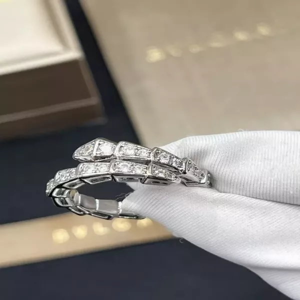 불가리 풀 다이아 스네이크 본 반지