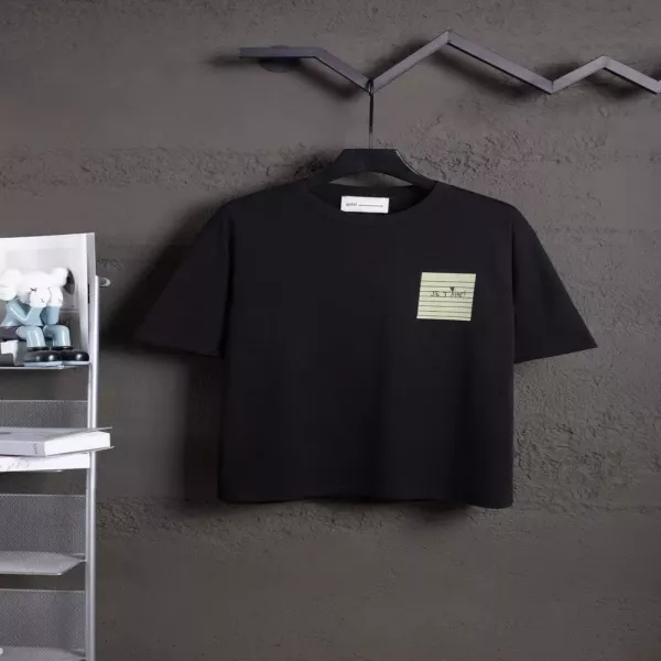 아미 라운드넥 반소매 코튼 티셔츠