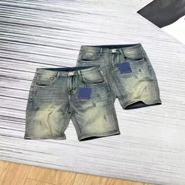 루이비통 워싱 데님 하프 팬츠