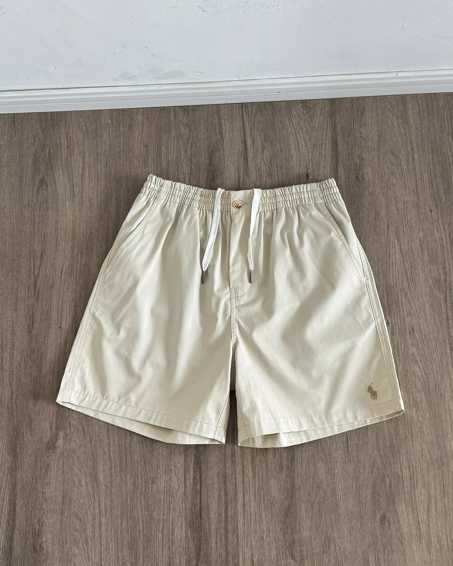 랄프로렌 자수 로고 밴딩 코튼 하프 팬츠 상세 이미지 3