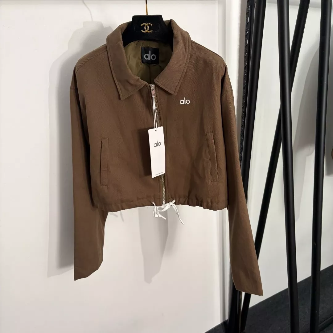 알로 로고 카라 집업 재킷 스커트 세트 상세 이미지 2
