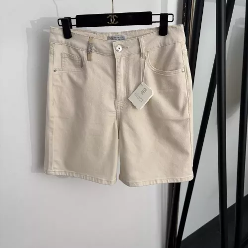 브루넬로쿠치넬리 슬림핏 데님 하프 팬츠