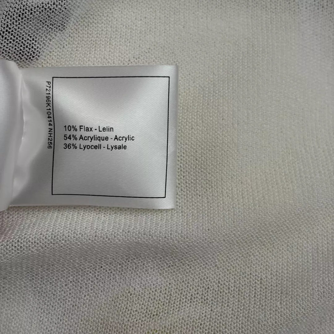 샤넬 로고 패치 진주 플라워 긴소매 티셔츠 상세 이미지 9