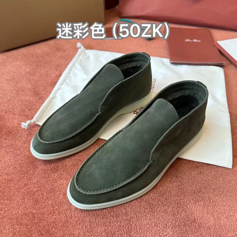 로로피아나 화이트 솔 슬립온 모카신 슈즈