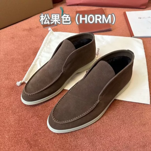 로로피아나 화이트 솔 오픈 워크 모카신