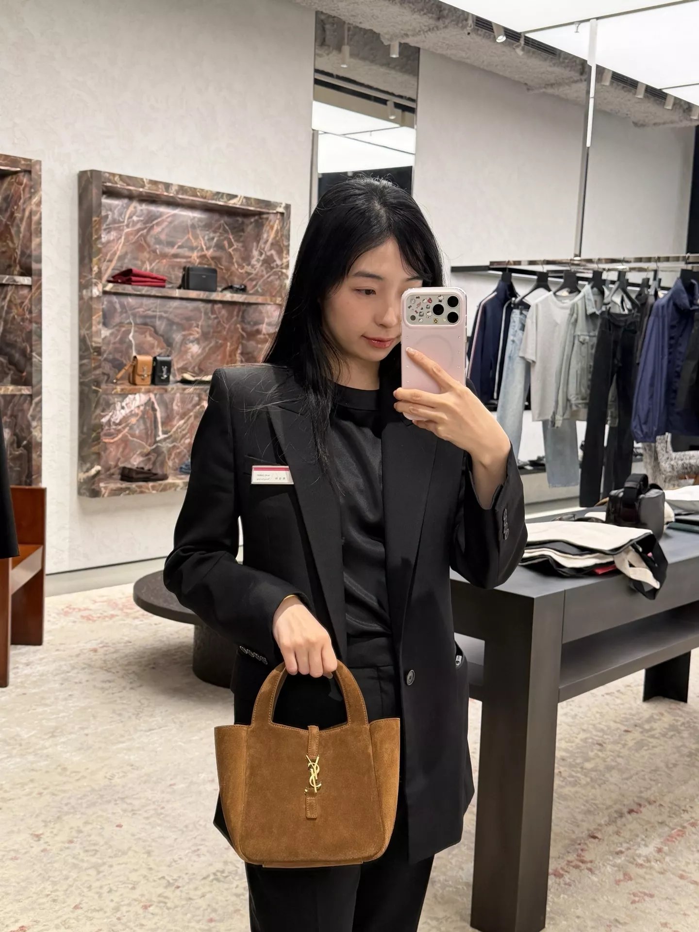 입생로랑 스웨이드 미니 핸드백 상세 이미지 33