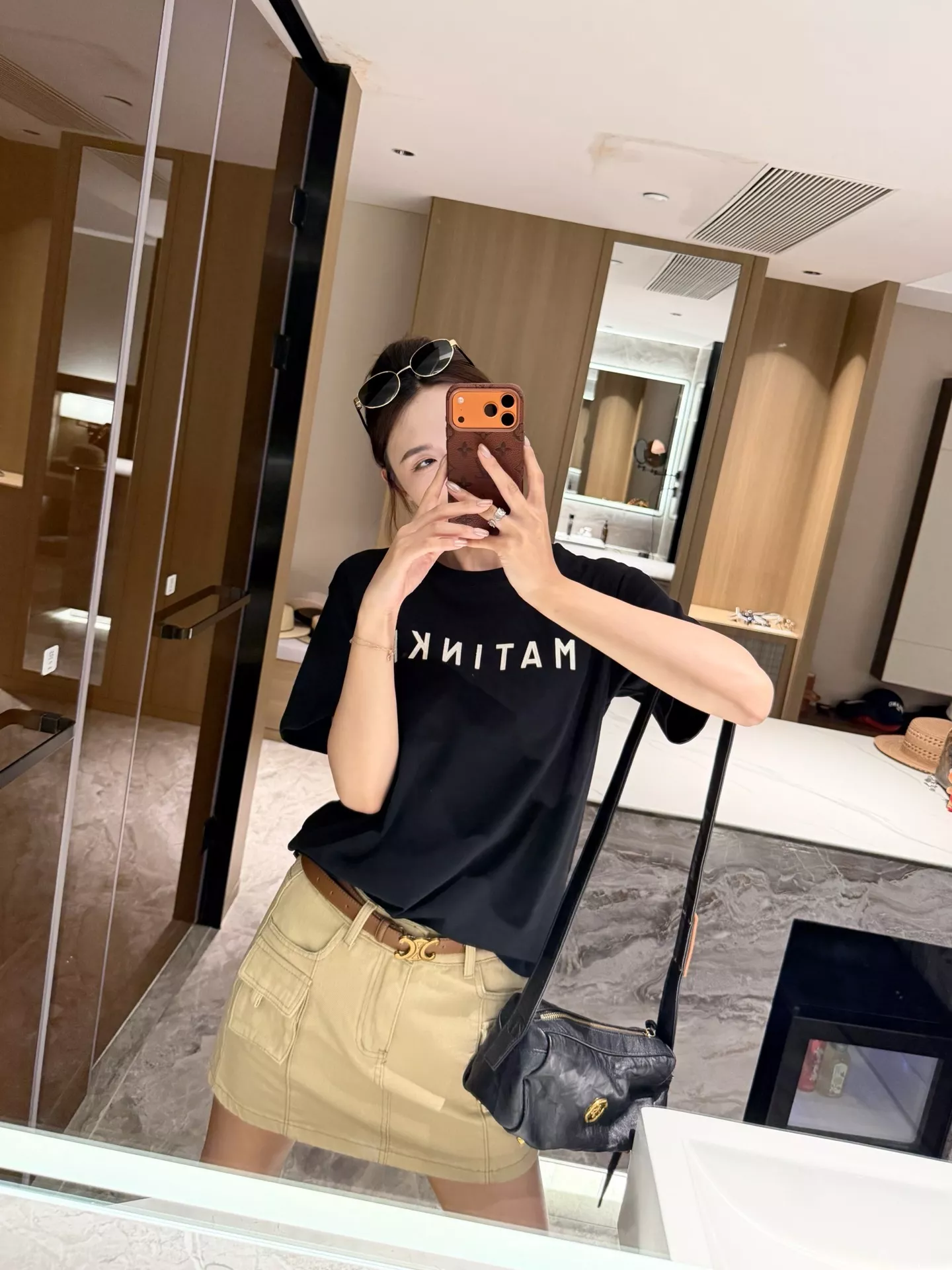 마뗑킴 로고 패치 자수 반소매 티셔츠 상세 이미지 68