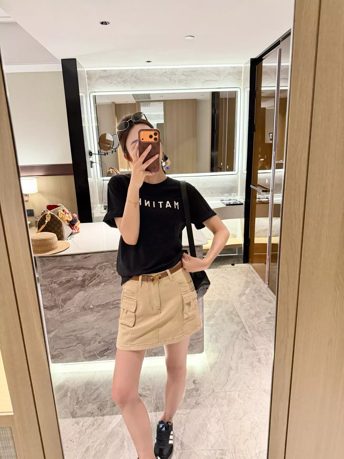 마뗑킴 로고 패치 자수 반소매 티셔츠 상세 이미지 70