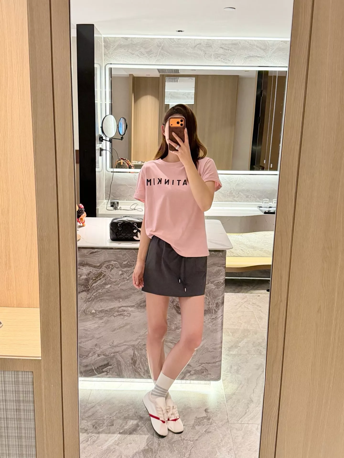 마뗑킴 로고 패치 자수 반소매 티셔츠 상세 이미지 81