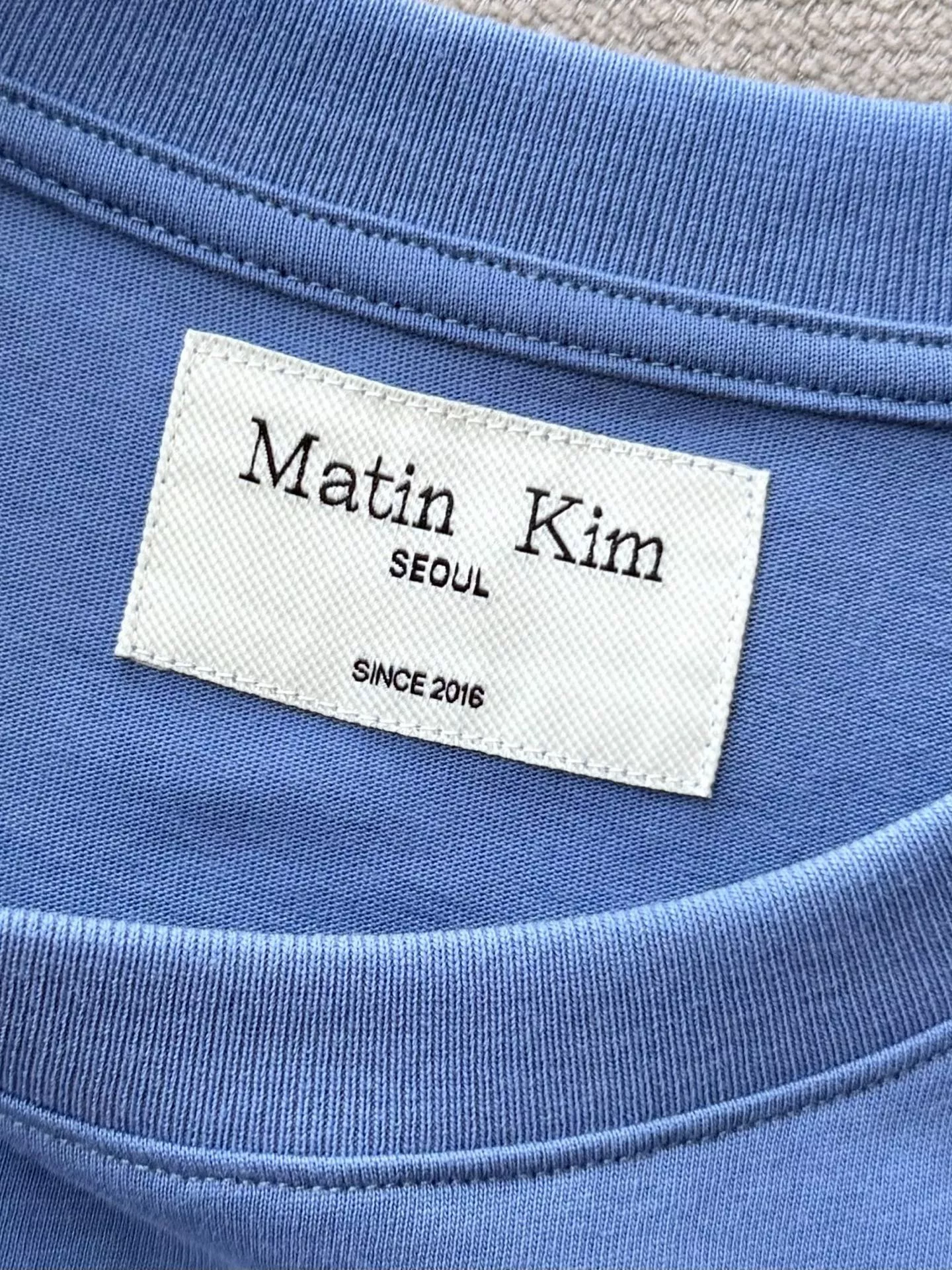 마뗑킴 로고 패치 자수 반소매 티셔츠 상세 이미지 22