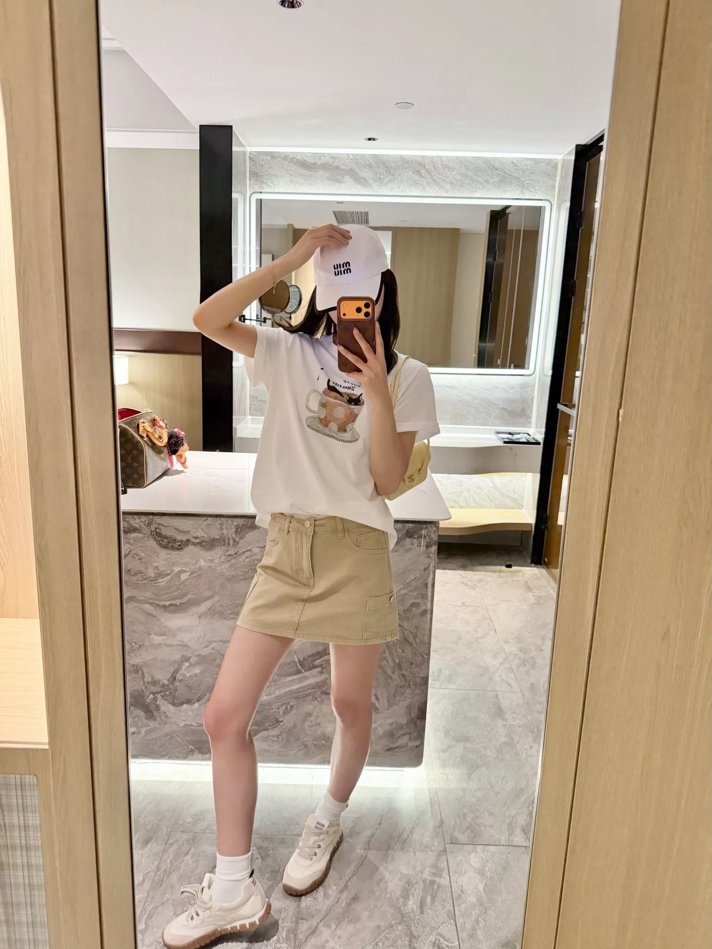 디지트 고양이 프린팅 반소매 티셔츠 상세 이미지 56