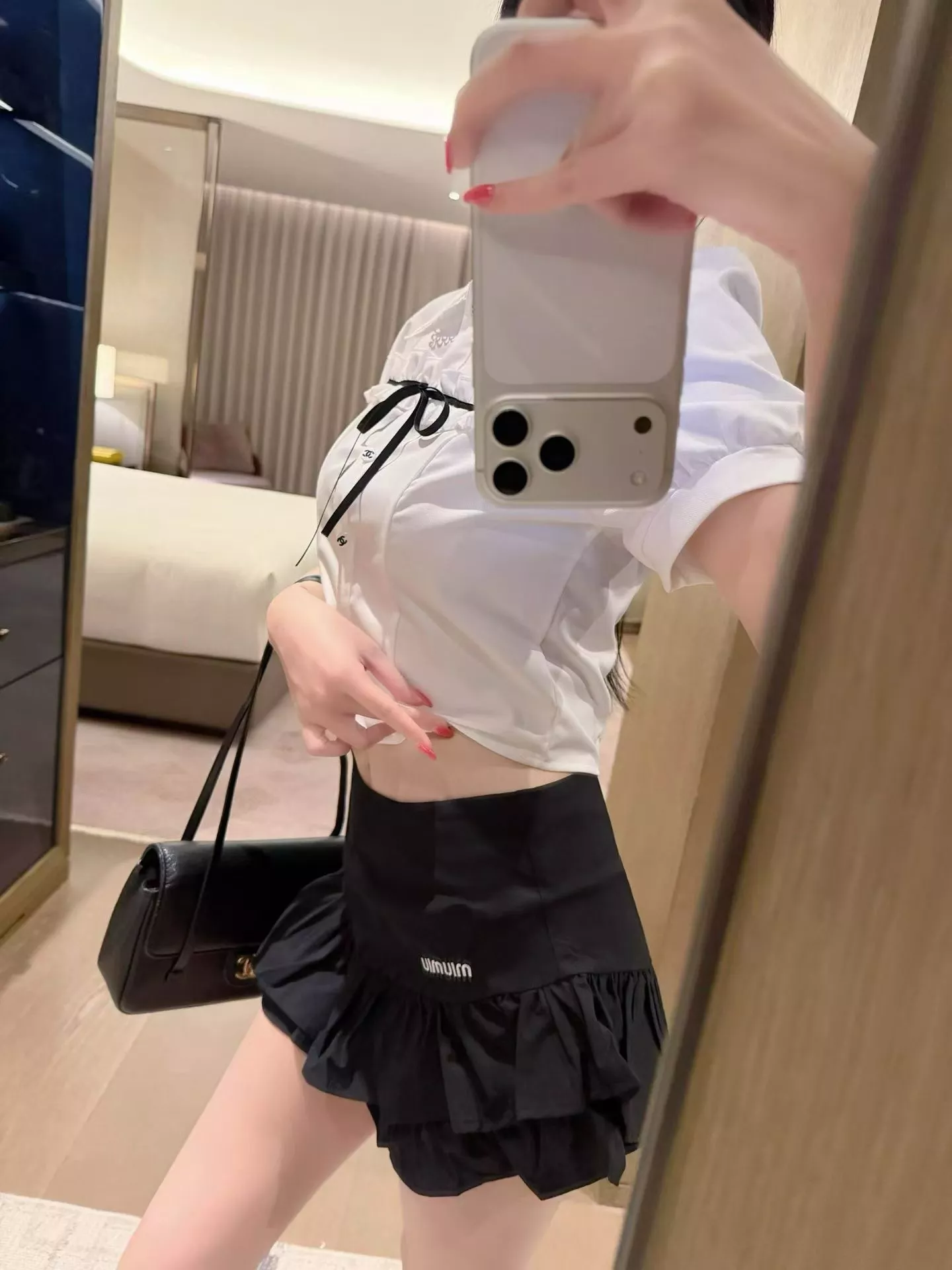 샤넬 인형 카라 상의와 프릴 스커트 세트 상세 이미지 24