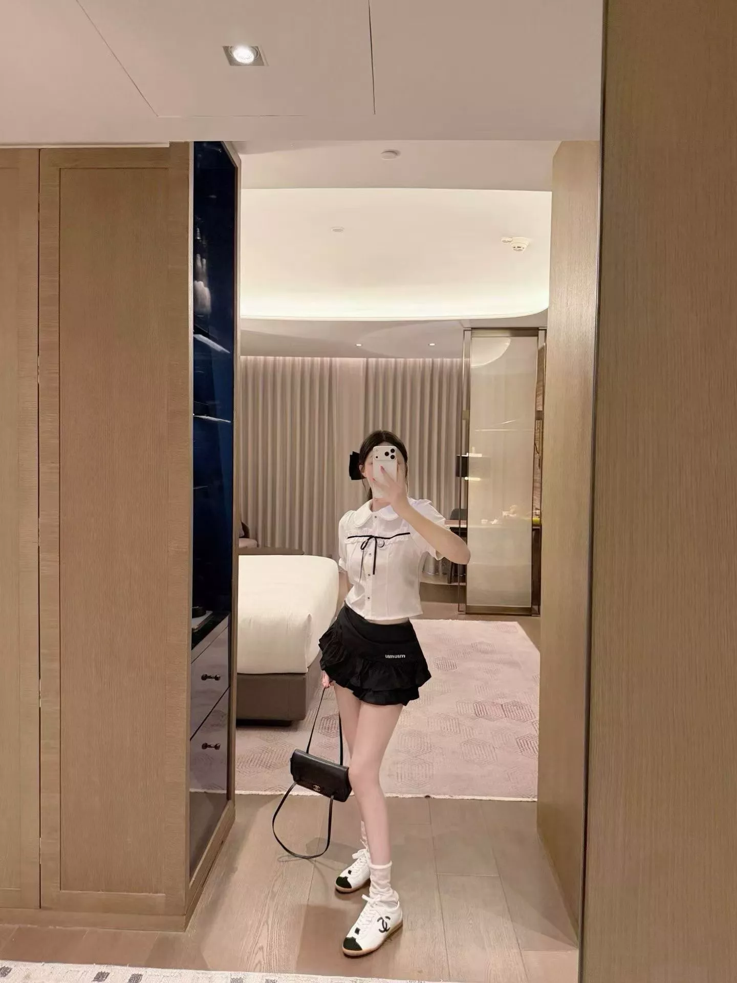 샤넬 인형 카라 상의와 프릴 스커트 세트 상세 이미지 9