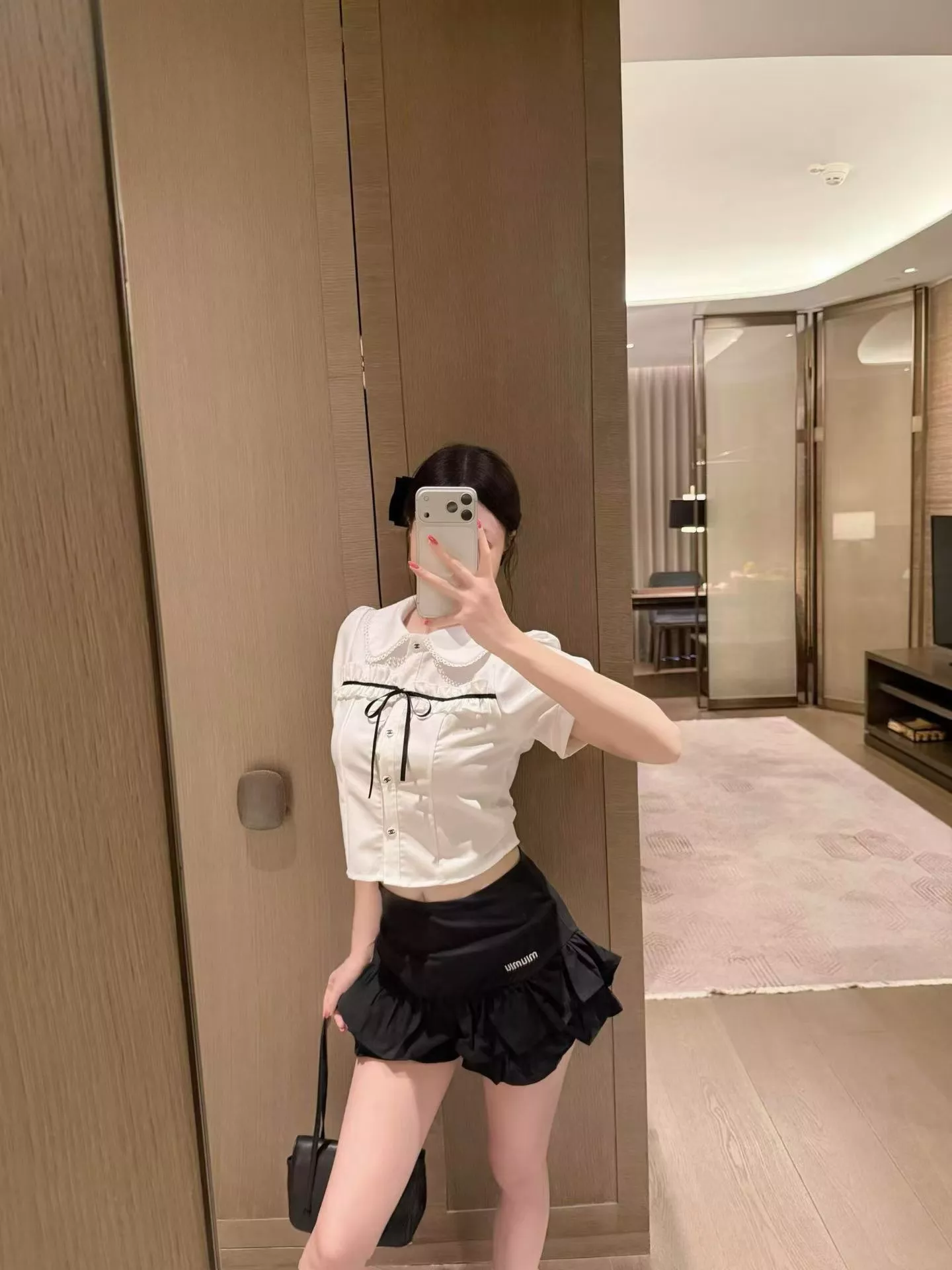 샤넬 인형 카라 상의와 프릴 스커트 세트 상세 이미지 23