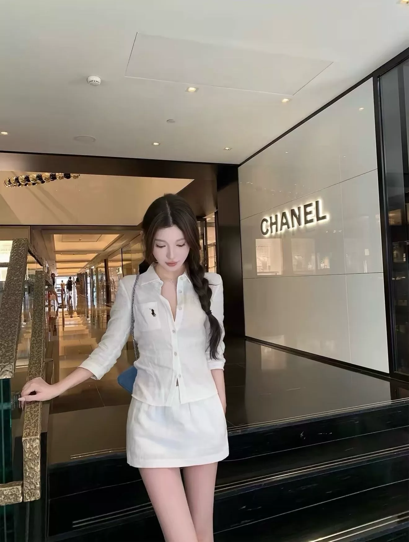 랄프로렌 자수 포인트 린넨 셔츠 스커트 세트 상세 이미지 29