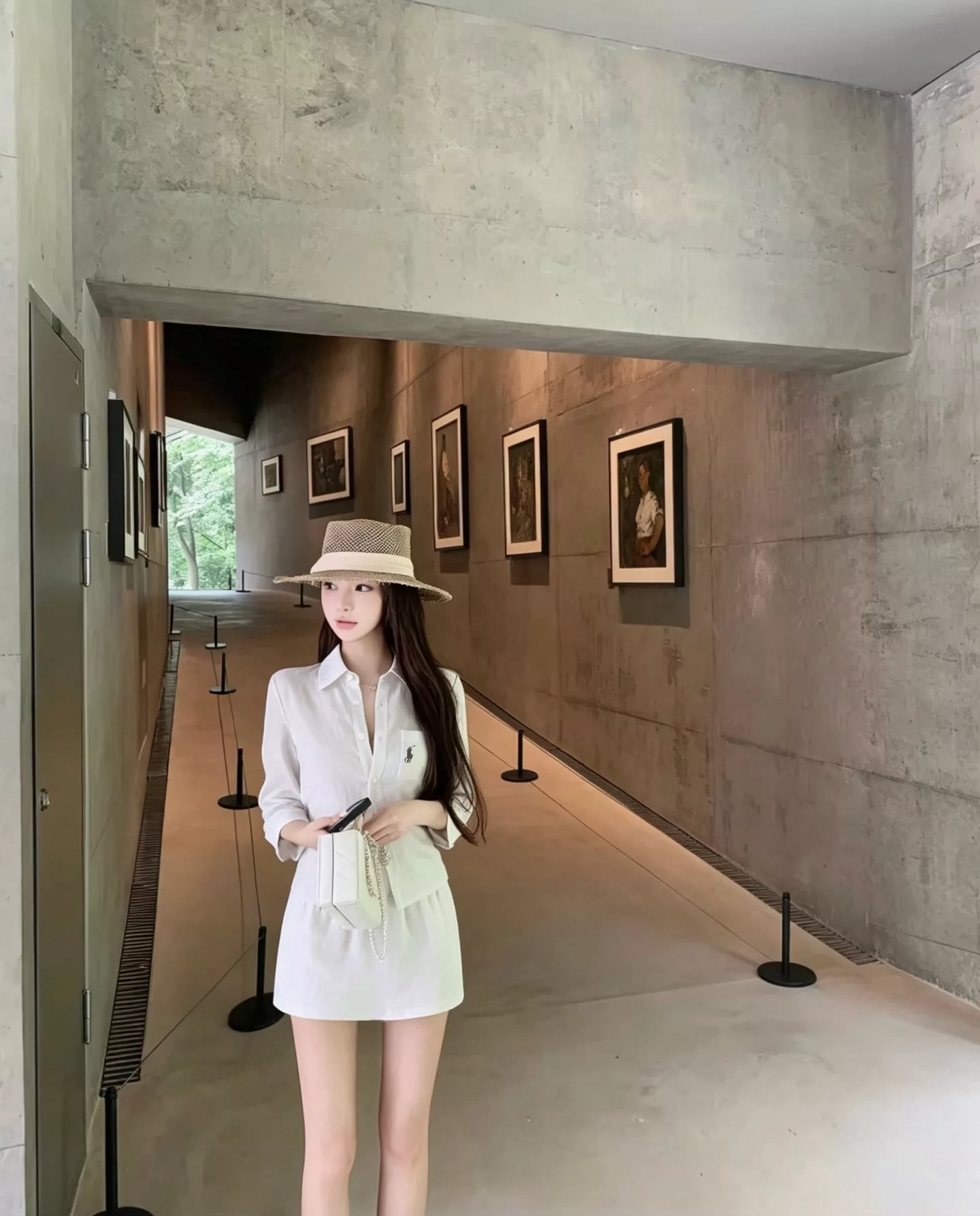 랄프로렌 자수 포인트 린넨 셔츠 스커트 세트 상세 이미지 32