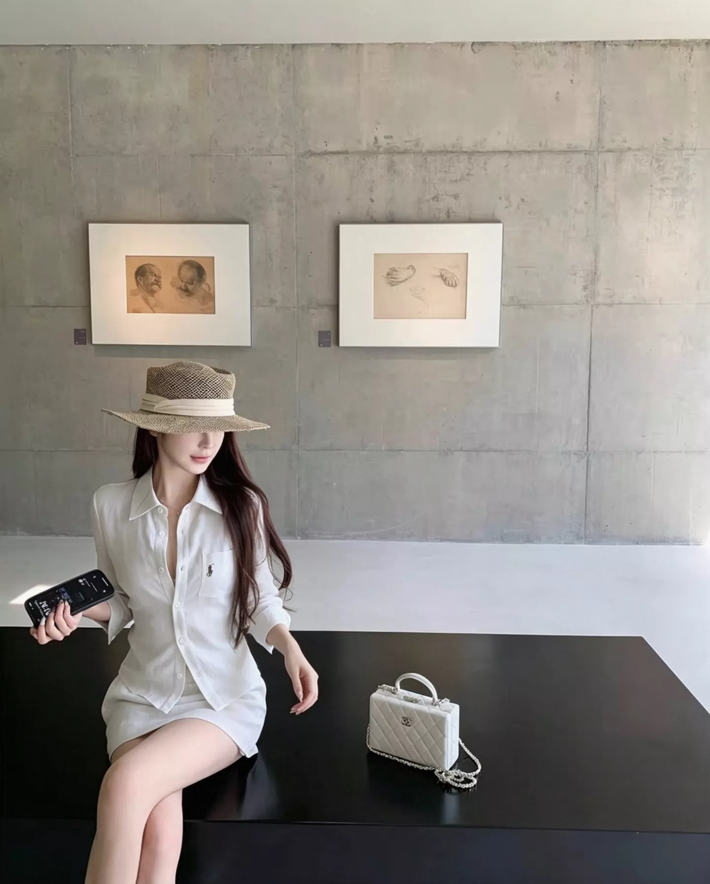 랄프로렌 자수 포인트 린넨 셔츠 스커트 세트 상세 이미지 24