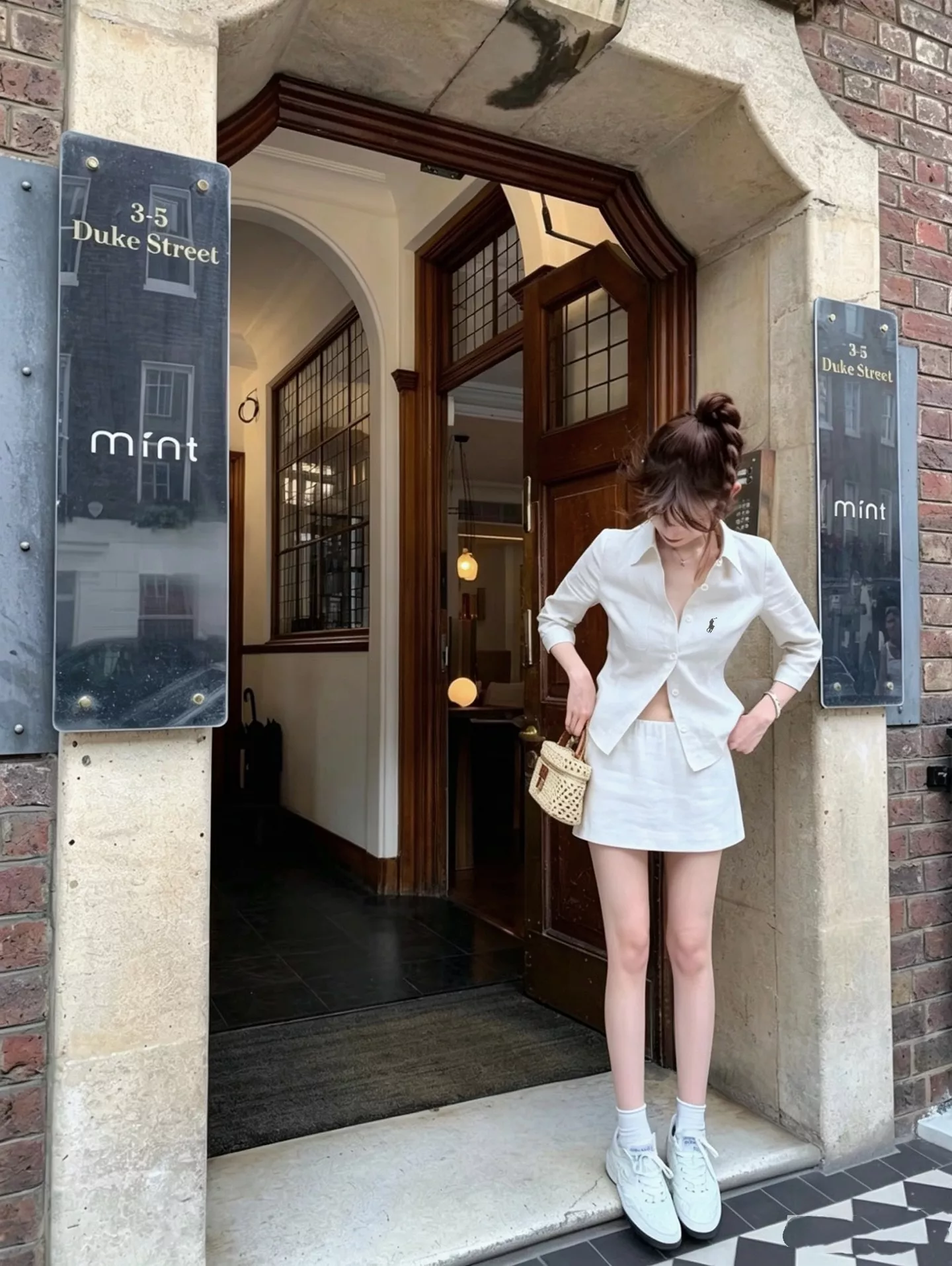 랄프로렌 자수 포인트 린넨 셔츠 스커트 세트 상세 이미지 31