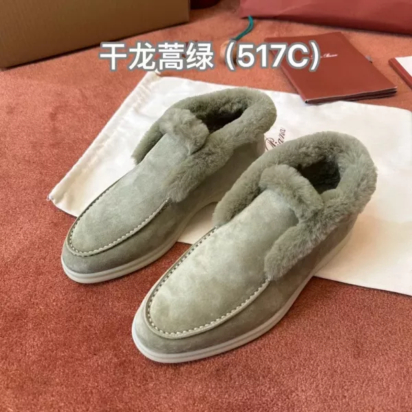 로로피아나 퍼 안감 로퍼 스타일 슈즈