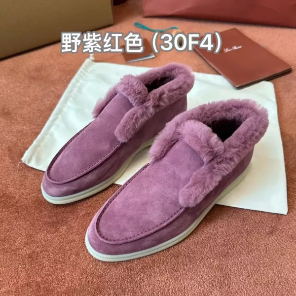 로로피아나 퍼 안감 앵클 부츠