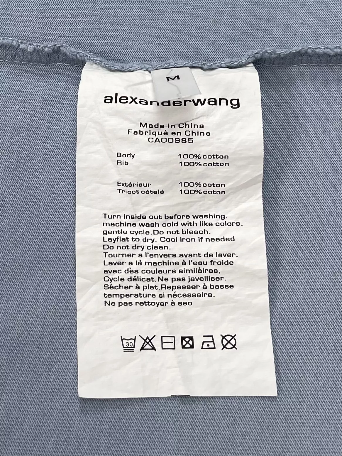 알렉산더왕 미러 로고 반소매 티셔츠 상세 이미지 8
