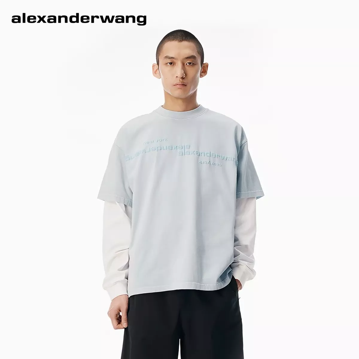 알렉산더왕 미러 로고 반소매 티셔츠 상세 이미지 9