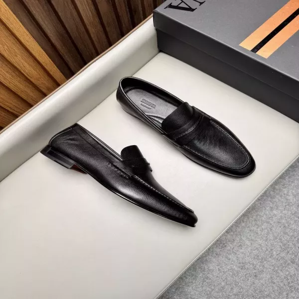 제냐 비즈니스 가죽 로퍼