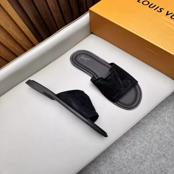 루이비통 클래식 로고 오픈토 슬리퍼
