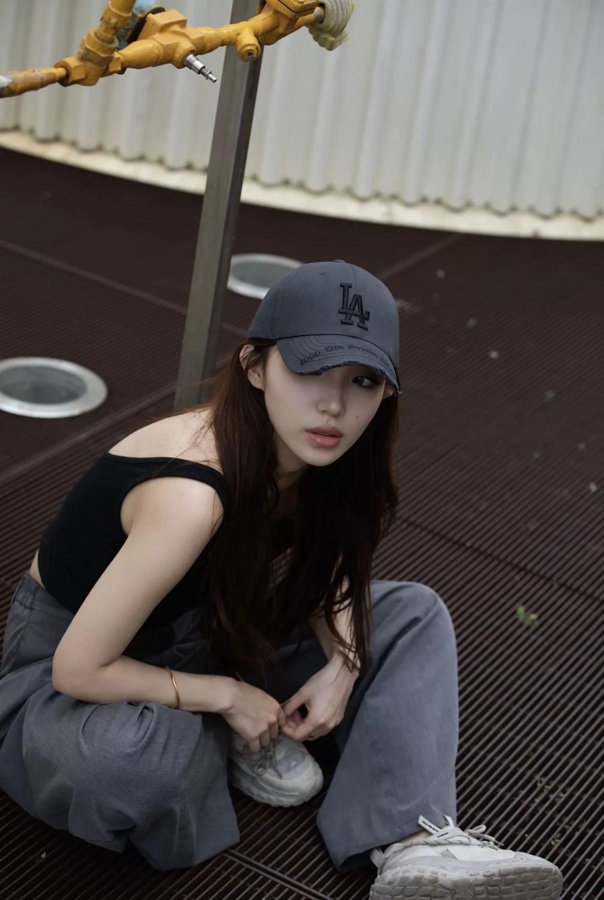 엠엘비 워싱 코튼 디스트레스 자수 볼캡 상세 이미지 42