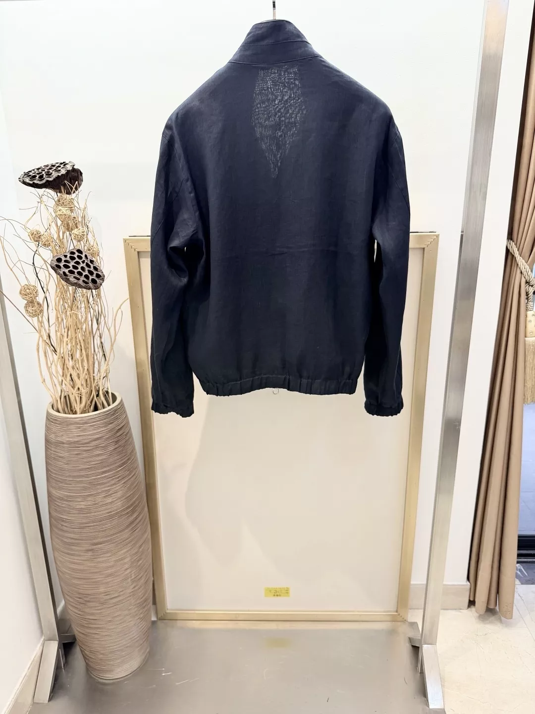 로로피아나 남녀공용 양면 리넨 봄버 재킷 상세 이미지 4
