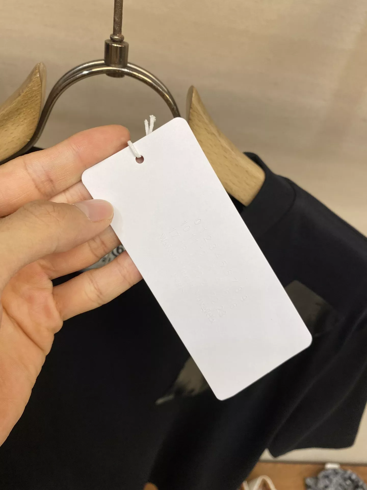 메종마르지엘라 블랙 코튼 반소매 티셔츠 상세 이미지 9
