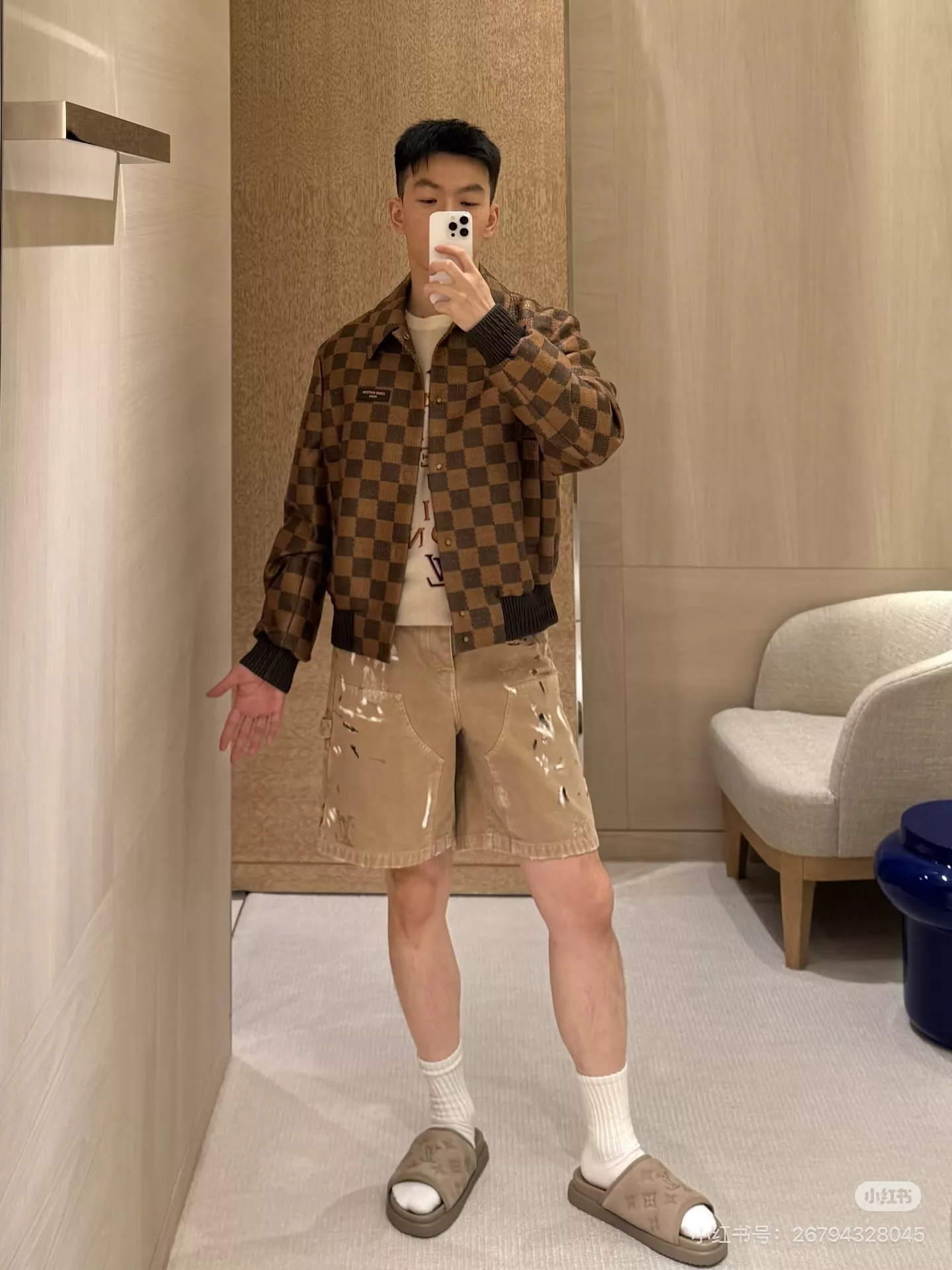 루이비통 그래피티 페인팅 데님 반바지 상세 이미지 15
