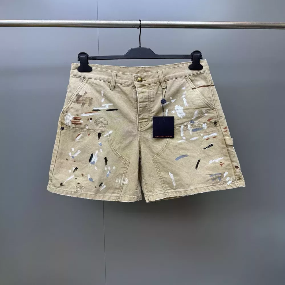 루이비통 그래피티 페인팅 데님 반바지