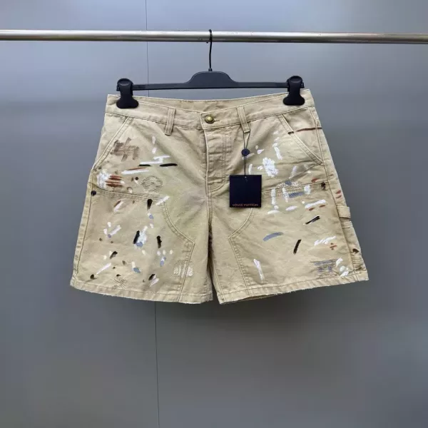 루이비통 그래피티 페인팅 데님 반바지