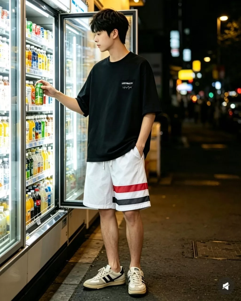 톰브라운 레드 화이트 블루 스트라이프 디테일 비치 쇼츠 상세 이미지 16
