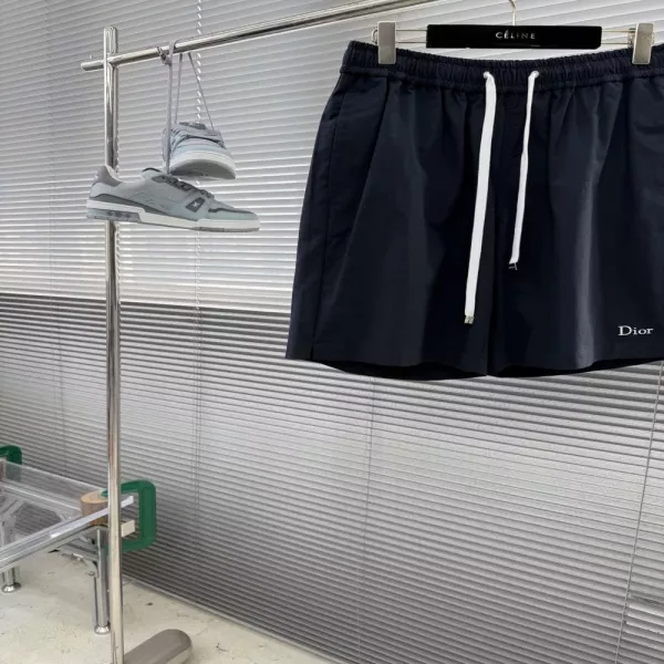 디올 자수 로고 포인트 밴딩 하프 팬츠