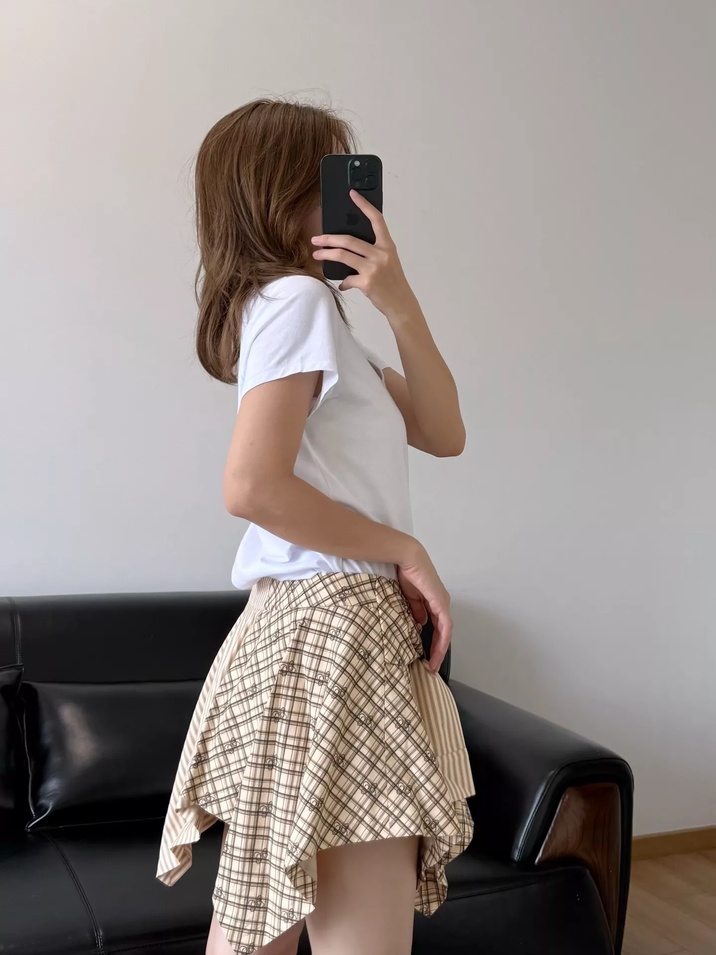 앤앤델만 언밸런스 체크 미니 스커트 상세 이미지 39