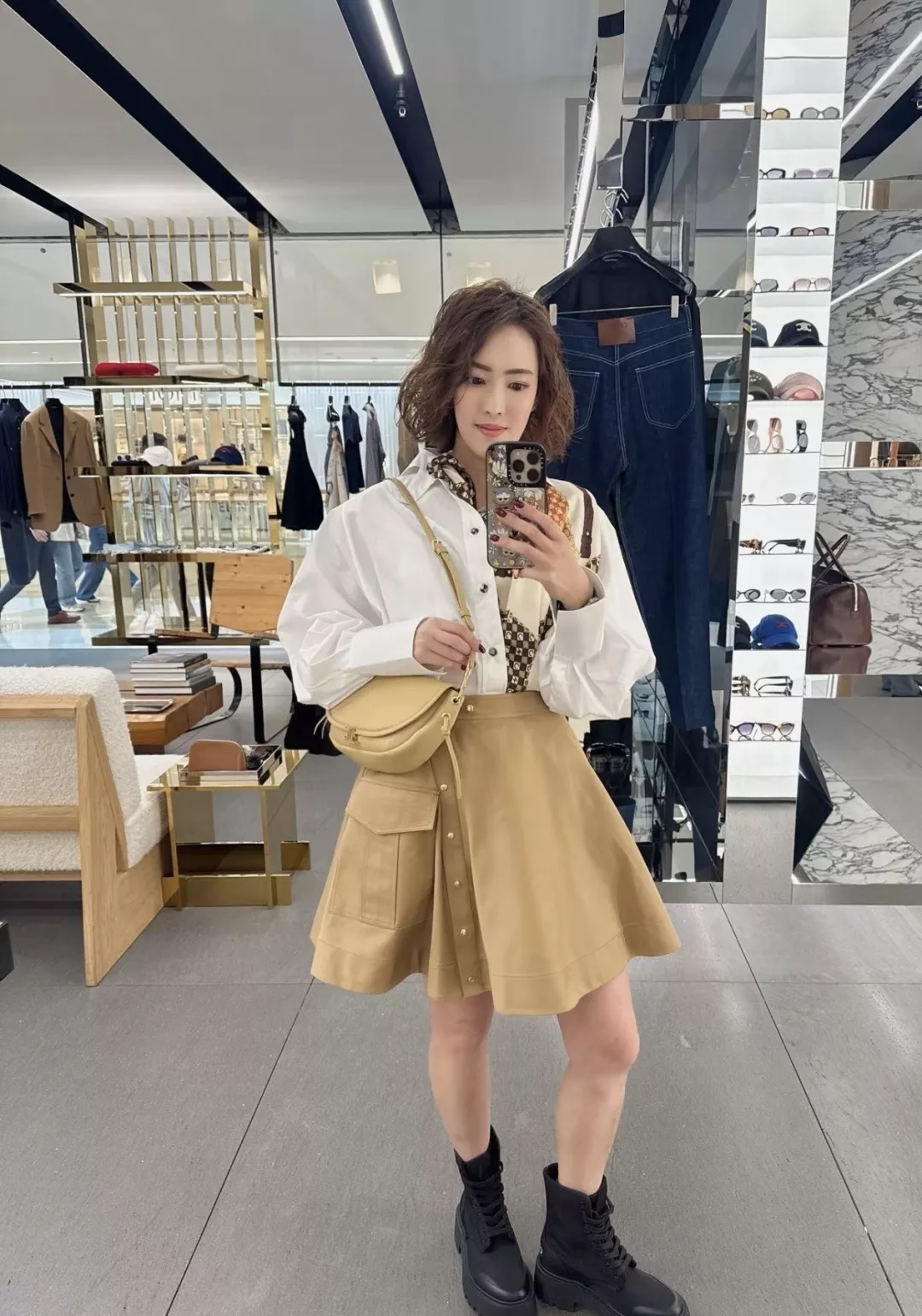 셀린느 공업풍 A라인 미니 스커트 상세 이미지 14