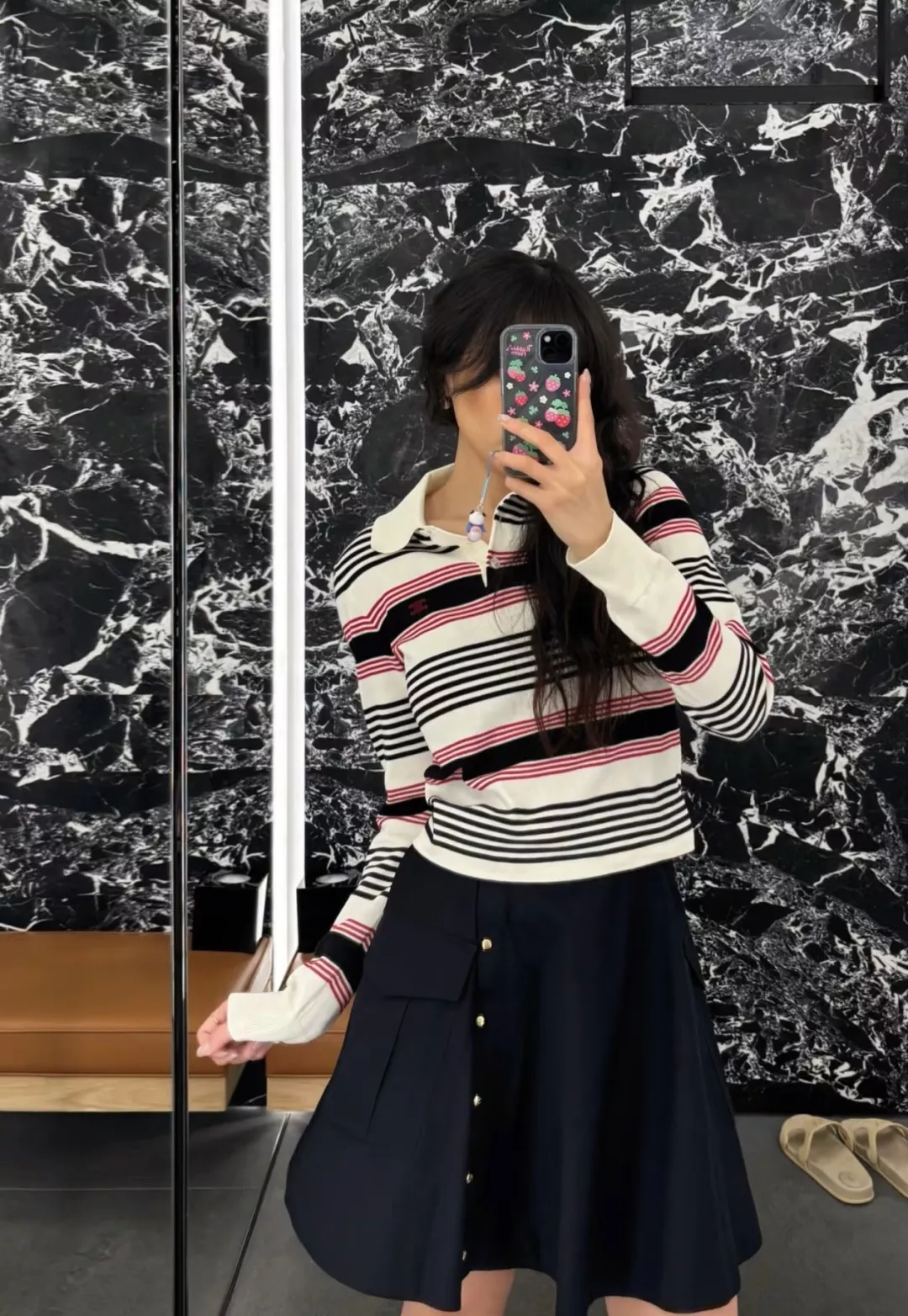 셀린느 공업풍 플레어 미니 스커트 상세 이미지 15