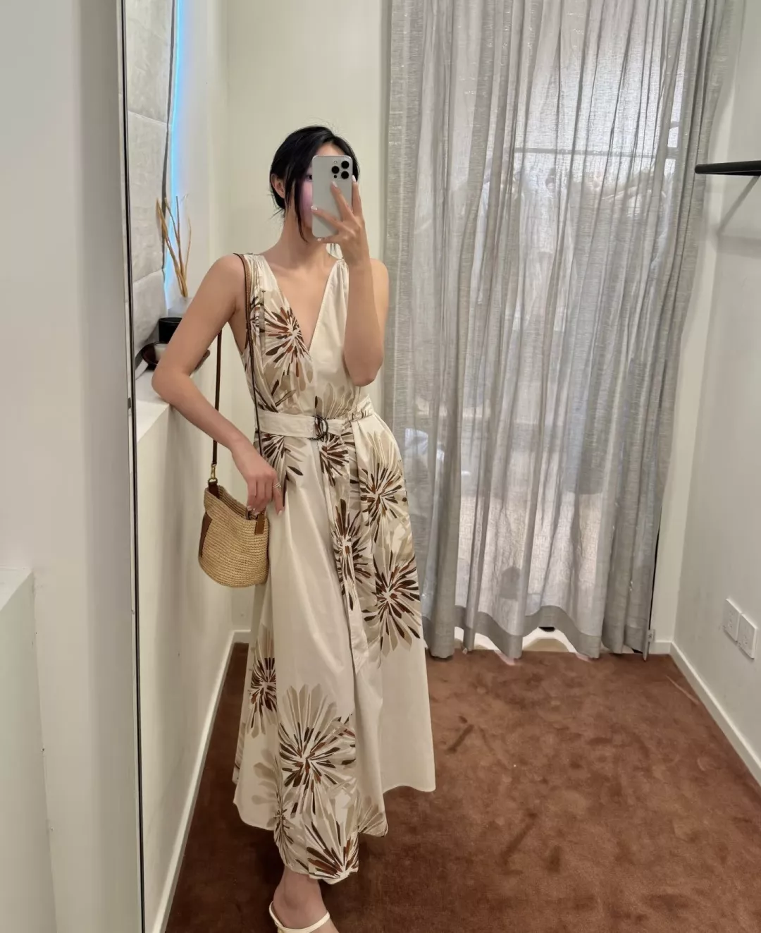 브루넬로쿠치넬리 브이넥 민소매 롱 원피스 상세 이미지 12